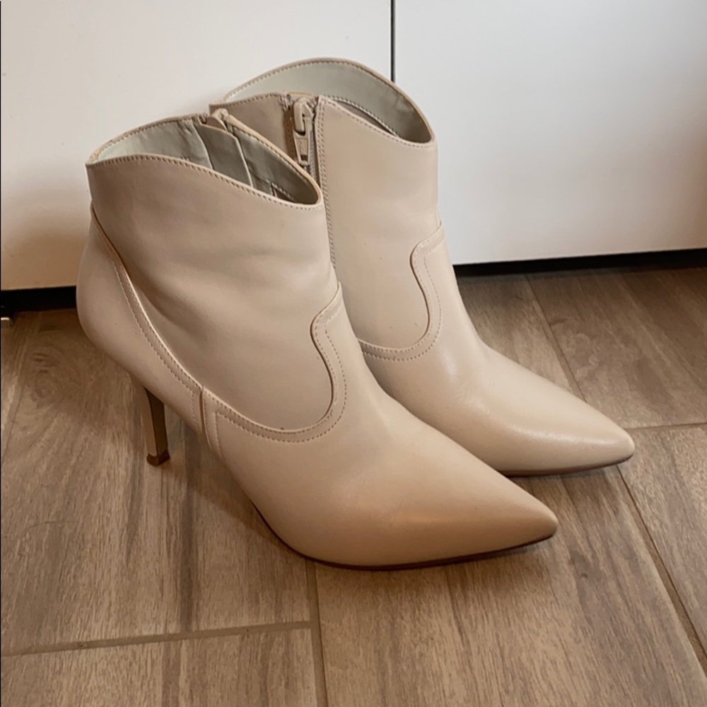 Nine West Heeled Booties - off white